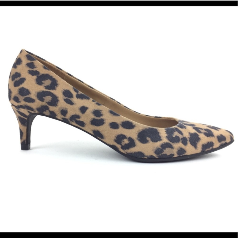 New Leopard Print Pointed Toe Medium Heel